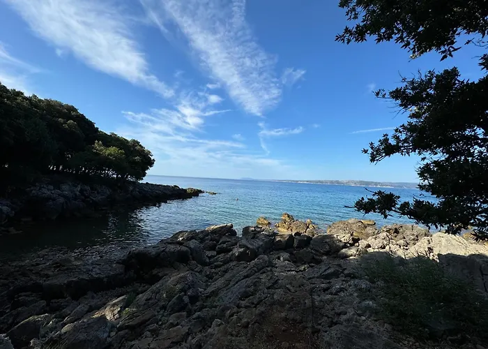 Mit Blick Auf Und Grossem Balkon * Krk Town